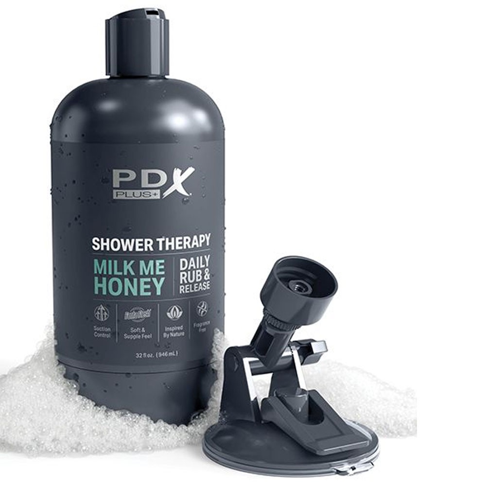 PDX Plus Shower Therapy Milk Me Honey Automatic Male Masturbator