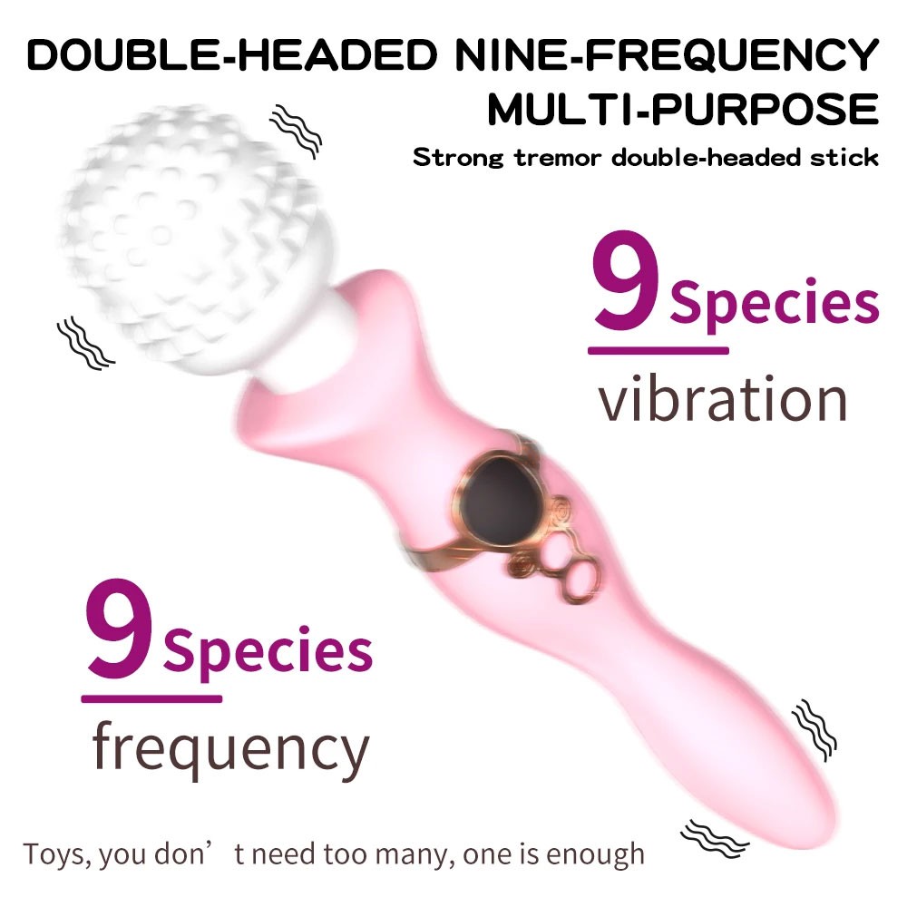 Wand Vibrator Double-head Massage 360° Arbitrary Bending Particles Large Head