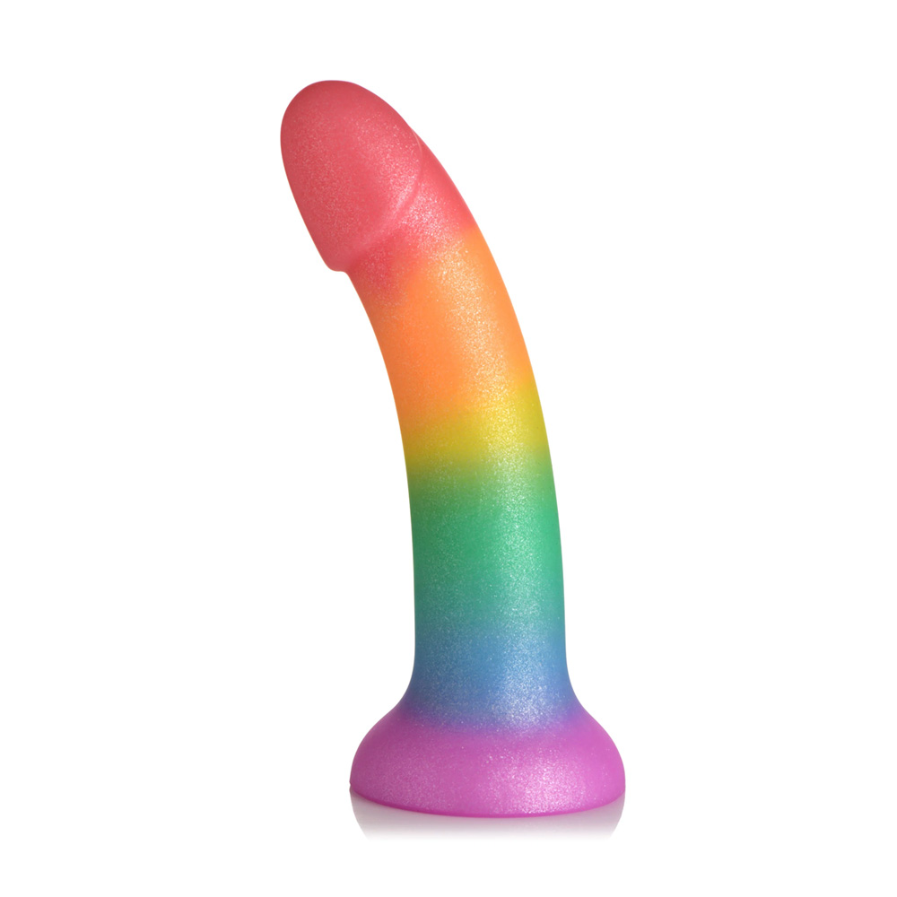 Curve Toys Simply Sweet Phallic Suction Rainbow Dildo