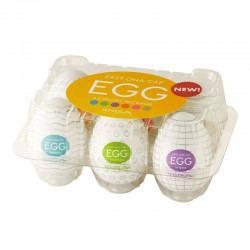 Tenga Easy Ona-Cap Egg Shape Masturbator 6 Packs