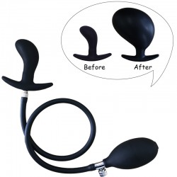 Venusfun Silicone Inflated Pump Expandable Anal Plug Sex Toy