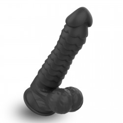 Double Layered Textured Silicone Realistic Dildo