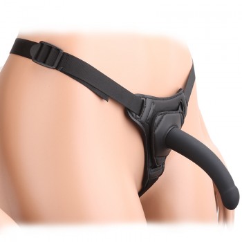 Venusfun P676-H Lesbian Leather Pants + Simulation Penis/Round Butt Plug Harnessed Strap Ons Kit