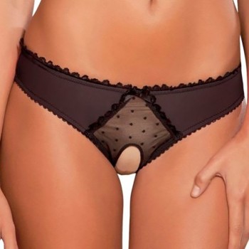 Venusfun Bowknot Lace Sexy See-through Open Panties 6035