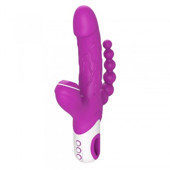 AixiAsia Eros G Spot Sucking Triple Stimulation Vibrator A0169 Purple