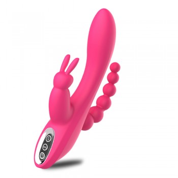 AixiAsia Rabbit Clitoral Massage G-spot Vibrator A0080 Red