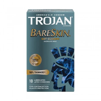 Trojan Bareskin Premium Thin Lubricated Condoms