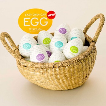 Tenga Easy Ona-Cap Egg Shape Masturbator 6 Packs
