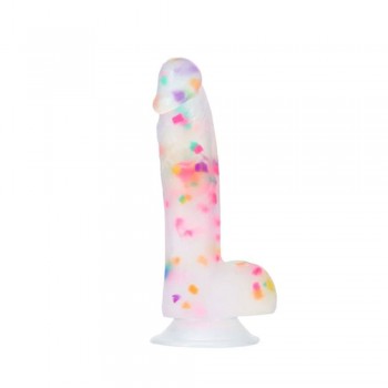 Addiction Party Marty Confetti 7.5 inch Vibrating Dildo  1
