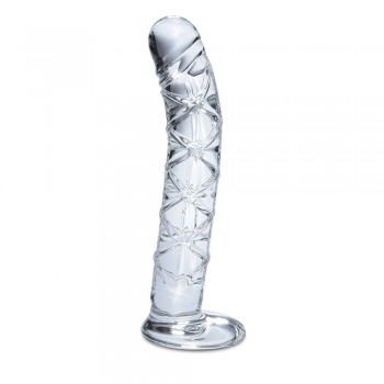 Venusfun Reticulated Icicle 8 inch Glass Dildo