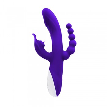 Lick Me Triple Stim Silicone Vibrator