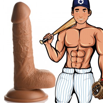 JOCK Baseball Brian 7" Dildo W/ Balls Medium