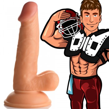 JOCK Football Frank 6.75" Dildo W/ Balls Light