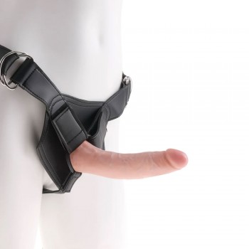 King Cock Strap On Harness 7 Inch Realistic Dildo