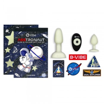 b-Vibe Asstronaut Glow in the Dark Butt Play Set