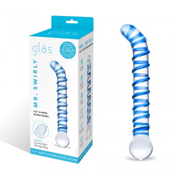 Mr. Swirly 6.5 Inch G-Spot Glass Dildo