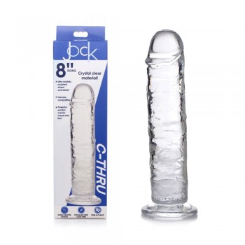 Jock C-thru Slim 8" Clear Dildo