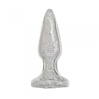 Pillow Talk Fancy Luxurious Glass Tapered Mini Anal Plug