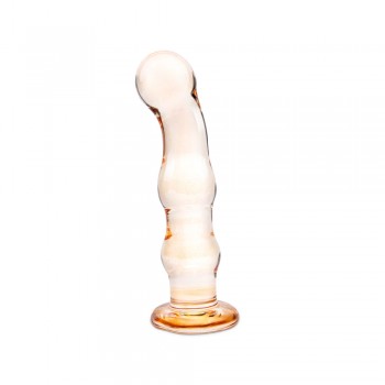 Glas 6 Inch Over Easy Curved G-Spot / P-Spot Anal Dildo