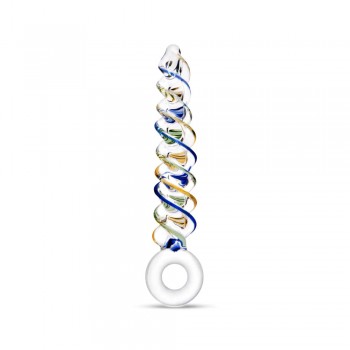 Glas 7.25” Growing Swirl Glass Anal Dildo