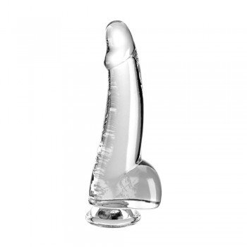 Pipedream King Cock Clear 7 Inch Cock Realistic Dildo w/Balls