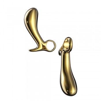LOCKINK Stainless Steel Gold Plated Butt Plug Anal Massager