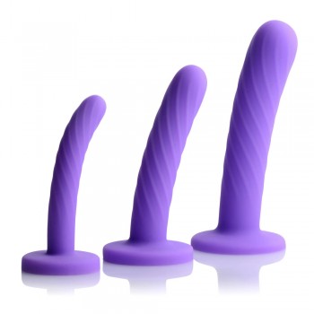 Strap U Tri-Play 3 PCS Silicone Suction Cup Dildo Set
