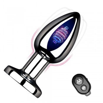 LOCKINK Remote Control Vibrating Metal Butt Plug
