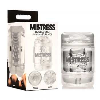 Mistress Double Shot Pussy & Ass Stroker for Men - Clear