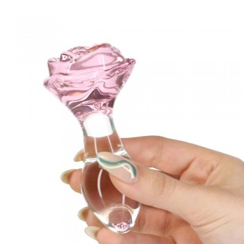 Pillow Talk Rosy Luxurious Glass Anal Plug With Bullet