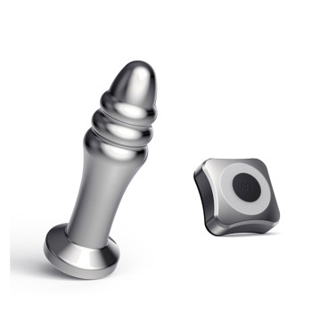 Metal anal plug vibrator with threads 1