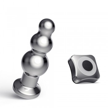 Metal Beaded Anal Plug Vibrator