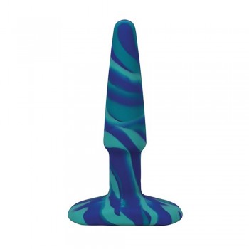 Doc Johnson A-Play Groovy 4 Inch Silicone Anal Plug Ocean 1