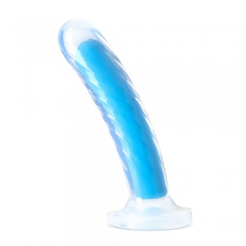 Blush Neo Elite 7 Inch Dildo Glow In The Dark Neon Blue 1