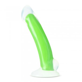 Blush Neo Elite Omnia7 Inch Dildo Glow In The Dark Neon Green 1