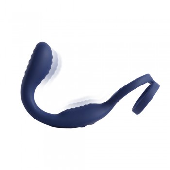 AROSUM VibraDuo Vibrating Perineum & Prostate Massager Double Cock Rings with Remote