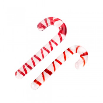 Christmas Candy Cane Glass Dildo Crystal Anal Plugs 7 In