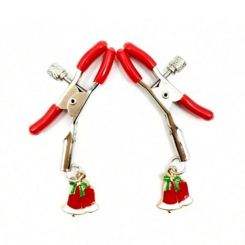Christmas Bell Stimulating Breast Clips BDSM Fetish Breas Nipple