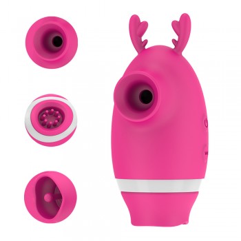 Clitoral Vibrator with 5 Clit Sucking & Tongue Licking & Vibrations