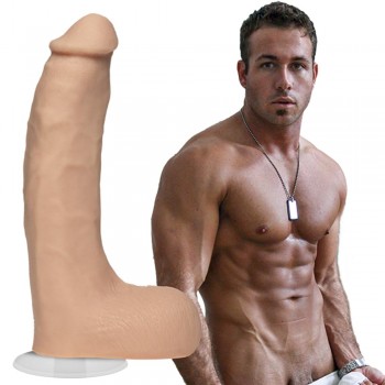 Signature Cocks ULTRASKYN Chad White 8.5 Inches with Removable Vac-U-Lock Suction Cup