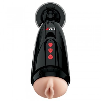 PDX Elite Dirty Talk Starter Vibrating Stroker with Suction Cup