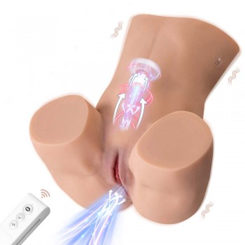 17LB Vibrating Sucking Torso Sex Doll with Remote