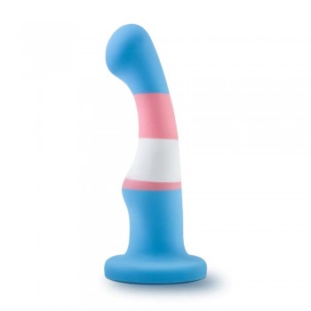 Blush Avant Pride True Blue P2 Artisan 6 Inch Silicone Curved Dildo