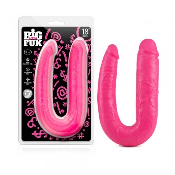 Blush Big As Fuk Pink 18 Inch Long Double Head Dildo