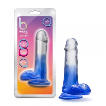 Blush B Yours Stella Blue Realistic 6.25In Dildo with Suction Cup