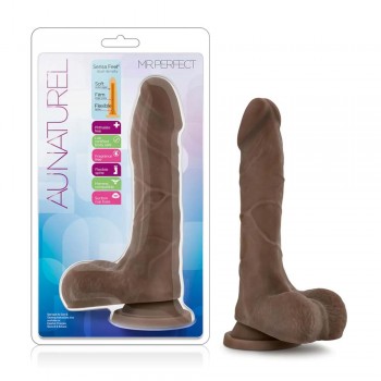 Blush Au Naturel Mister Perfect Realistic Chocolate 8.5In Dildo