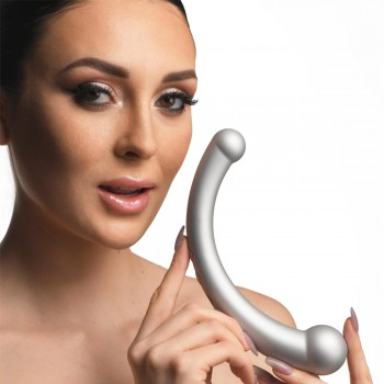 10X Vibra-Crescent Vibrating Silicone Dual Ended Dildo