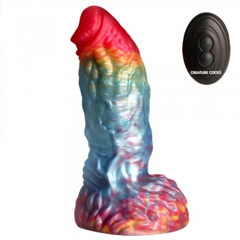 Creature Cocks Rainbow Phoenix Vibrating Dildo with Remote