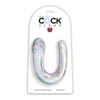 Pipedream King Cock Clear Large Double Trouble