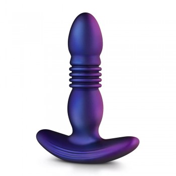 Hueman Supernova Thrusting Vibrating Purple Silicone Butt Plug